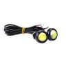 Allextreme EXELLR2 Eagle Eye Universal License Number Plate LED Light Bumper Daytime Running Lamp for Bikes, Motorcycles, Cars, SUVs and Truck (9W, Red, 2 PCS)