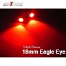 Allextreme EXELLR2 Eagle Eye Universal License Number Plate LED Light Bumper Daytime Running Lamp for Bikes, Motorcycles, Cars, SUVs and Truck (9W, Red, 2 PCS)