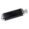 AllExtreme EXSMSB1 1.5-2'' Exhaust Muffler Silencer Universal Stainless Steel Inlet with Removable DB Killer for Street Sports Bikes, Motorcycles and Scooters- Black