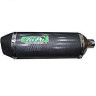 Allextreme EX51SCA 38-51Mm Stainless Steel Triangle Pipe Exhaust Muffler Silencer System with Db Killer Compatible for Modified Scooter (Carbon)
