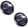 Allextreme EX7ILH1 7 Inch Round LED Headlight with DRL White Halo Angle Eyes & Hi/Low Beam Yellow Turn Signal Lamp for Jeep Harley Davidson (75W, 2 PCS)