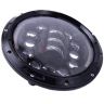 Allextreme EX7ILH1 7 Inch Round LED Headlight with DRL White Halo Angle Eyes & Hi/Low Beam Yellow Turn Signal Lamp for Jeep Harley Davidson (75W, 2 PCS)