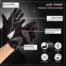 Allextreme EXMC10 Unisex Anti-Slip Polyster Full Finger Gloves with Microfiber Cleaning Towel for Weight Lifting, Riding, Fitness & Outdoor Acivity (Red & Black, XL)