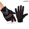 Allextreme EXMC10 Unisex Anti-Slip Polyster Full Finger Gloves with Microfiber Cleaning Towel for Weight Lifting, Riding, Fitness & Outdoor Acivity (Red & Black, XL)