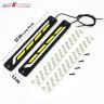 AllExtreme EXDLRY1 Universal Daytime Running Light Waterproof Working Lights Flexible LED DRL Driving Lamp for All Bikes and Cars (Yellow)