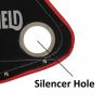 AllExtreme EXUMSH1 Bike Rear Mudflap with Silencer Hole Customised Universal Motorcycle Splash Guard Compatible with Bullet Classic 350 & 500 Models