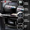 Allextreme EXFTCOB1 Universal PU Leather Auto Car Seat Back Organizer with Foldable Dining Table Tray, Multipocket Storage Tablet, Bottle and Tissue Paper Holder (Black)