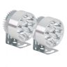 Allextreme EXG9FGW 9 LED Round Fog Light Spot Beam Waterproof Heavy Duty Work Light for Motorcycle Jeep Off Road Cars Truck Boat (9W, White Light, 2 PCS)