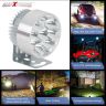 Allextreme EX9SFS2 9 LED Round Fog Light 3 Inches Off Road Driving Lamp with Handlebar Switch for Motorcycle, Car and Bikes (9W, White Light, 2 Pcs)