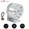 Allextreme EX9SFS2 9 LED Round Fog Light 3 Inches Off Road Driving Lamp with Handlebar Switch for Motorcycle, Car and Bikes (9W, White Light, 2 Pcs)