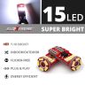 Allextreme EXT15CW Universal T10 LED Parking Light 5630 CMD Super Bright Interior Pilot License Plate Dome Indicator Lamp Bulb for Car Bike and Motorcycle (3W, White, 2 PCS)