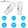 Allextreme EXTSBSW Universal T10 LED Parking Light 5630 CMD Super Bright Interior Pilot License Plate Dome Indicator Lamp Bulb for Car Bike and Motorcycle (3W, White, 2 PCS)