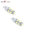 Allextreme EXT10CW3 Universal T10 LED Parking Light 9 SMD Super Bright Interior Pilot License Plate Dome Indicator Lamp Bulb for Car Bike and Motorcycle (3W, White, 2 PCS)