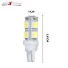 Allextreme EXT10CW3 Universal T10 LED Parking Light 9 SMD Super Bright Interior Pilot License Plate Dome Indicator Lamp Bulb for Car Bike and Motorcycle (3W, White, 2 PCS)
