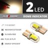 Allextreme EXT52SW Universal T10 LED Parking Light 5630 CMD Super Bright Interior Pilot License Plate Dome Indicator Lamp Bulb for Car Bike and Motorcycle (2W, White, 2 PCS)