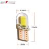 Allextreme EXT52SW Universal T10 LED Parking Light 5630 CMD Super Bright Interior Pilot License Plate Dome Indicator Lamp Bulb for Car Bike and Motorcycle (2W, White, 2 PCS)