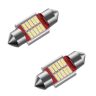 Allextreme EX31SDW 10 LED Universal Car Interior Super Bright Roof Light Reading Dome Bulb Lamp with Festoon Holder (5W, White, 2 PCS)
