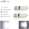 Allextreme EXT10SW Universal T10 LED Parking Light 6 SMD Super Bright Interior Pilot License Plate Dome Indicator Lamp Bulb for Car Bike and Motorcycle (2W, White, 2 PCS)