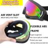 Allextreme EXUVSGL1 Unisex Windproof, Dust-Proof, UV Protection and Anti-Glare Lens Ski Snow Goggles for Riding and Skiing (Lemon, Standard Size)