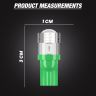 Allextreme EXT103G Universal T10 LED Parking Light 5 SMD Super Bright Interior Pilot License Plate Dome Indicator Lamp Bulb for Car Bike and Motorcycle (3W, Green, 2 PCS)