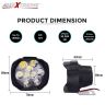 Allextreme EX9FWW2 Imported 9 LED Fog Light Spot Beam Waterproof Heavy Duty Pod Driving Work Lamp for Motorcycle Bike Car and SUV (15W, White Light, 2 PCS)