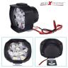 Allextreme EX9FWW2 Imported 9 LED Fog Light Spot Beam Waterproof Heavy Duty Pod Driving Work Lamp for Motorcycle Bike Car and SUV (15W, White Light, 2 PCS)