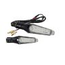 Allextreme EXSIAB2 Dual Tone LED Side Indicator Light Front Rear Universal Fit Turn Signal Lamp for Bikes and Motorcycles (Amber & Blue, 2 PCS)