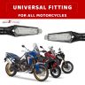 Allextreme EXSIAB2 Dual Tone LED Side Indicator Light Front Rear Universal Fit Turn Signal Lamp for Bikes and Motorcycles (Amber & Blue, 2 PCS)