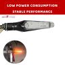 Allextreme EXSIAB2 Dual Tone LED Side Indicator Light Front Rear Universal Fit Turn Signal Lamp for Bikes and Motorcycles (Amber & Blue, 2 PCS)