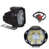 Allextreme EX6FS2P Imported 6 LED Fog Light Waterproof Pod Driving Spot Head Lamp with Handlebar Switch for Bikes & Cars(10W, White Light, 2 PCS, 6 Months Warranty)