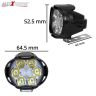 Allextreme EX6FS2P Imported 6 LED Fog Light Waterproof Pod Driving Spot Head Lamp with Handlebar Switch for Bikes & Cars(10W, White Light, 2 PCS, 6 Months Warranty)