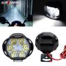 Allextreme EX6FS2P Imported 6 LED Fog Light Waterproof Pod Driving Spot Head Lamp with Handlebar Switch for Bikes & Cars(10W, White Light, 2 PCS, 6 Months Warranty)