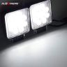 Allextreme EX9SW1P 9 LED Square Fog Light 4 Inch CREE Spot Beam Work Lamp with Mounting Brackets for Car and Motorcycle (27W, White Light, 1 PC)