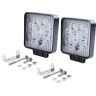 Allextreme EX9SW2P 9 LED Square Fog Light 4 Inch CREE Spot Beam Work Lamp with Mounting Brackets for Car and Motorcycle (27W, White Light, 2 PCS)
