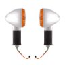 Allextreme EXTSLBY2 Yellow Glass Turn Signal Side Indicator Lights Front Rear Blinkers Lamp for Bikes & Motorcycle (Amber Light, 2 PCS)