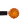 Allextreme EXTSLBY2 Yellow Glass Turn Signal Side Indicator Lights Front Rear Blinkers Lamp for Bikes & Motorcycle (Amber Light, 2 PCS)