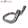 AllExtreme EXC3081 Heavy Metal Cushion Backrest Passenger Rear Seat Rest Support with Carrier Compatible for BS3 and BS4 Model Bullet 350cc and 500cce (Chrome)