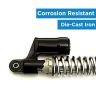 AllExtreme EXRSAB1 Rear Shocker Suspension Spring Adjustable Bike Shock Absorber for Bullet Motorcycle (Silver, 2 Pcs)