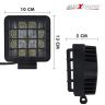 Allextreme EX9LGF2 4 Inch Square Flood Beam 9 LED Fog Light with Mounting Bracket for Car and Motorcycle (27W, White Light, 2 PCS)