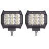 Allextreme EX9SFL2 9 LED Square Fog Light 4 Inches Waterproof Driving Spot Lamp with Adjustable Mounting Bracket for Cars Motorcycle and Bike (27W, White Light, 2 PCS)