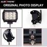Allextreme EX9SFL2 9 LED Square Fog Light 4 Inches Waterproof Driving Spot Lamp with Adjustable Mounting Bracket for Cars Motorcycle and Bike (27W, White Light, 2 PCS)