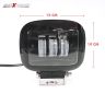 Allextreme EX3FB2P 3 LED Headlight Lamp Ultra-Bright 40W Water-Resistant CREE Universal Water-Resistance Fog Light Mounting Brackets for Bike & Cars (White, 2 PCS, 6 Months Warranty)