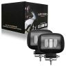 Allextreme EX3FB2P 3 LED Headlight Lamp Ultra-Bright 40W Water-Resistant CREE Universal Water-Resistance Fog Light Mounting Brackets for Bike & Cars (White, 2 PCS, 6 Months Warranty)