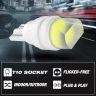Allextreme EXT102R2 T10 Ceramic Wedge LED Light Bulbs for Indicator, Dashboard and Wedge (Red, Set of 2)