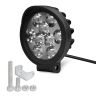Allextreme EX9FNW1 9 LED Round Fog Light 3 Inches Waterproof Driving Spot Lamp with Mounting Bracket for Car, Motorcycle, SUV, ATV and Outdoor (27W, White Light, 1 PC)