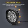 Allextreme EX9FNW1 9 LED Round Fog Light 3 Inches Waterproof Driving Spot Lamp with Mounting Bracket for Car, Motorcycle, SUV, ATV and Outdoor (27W, White Light, 1 PC)