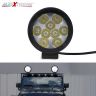 Allextreme EX9FNW1 9 LED Round Fog Light 3 Inches Waterproof Driving Spot Lamp with Mounting Bracket for Car, Motorcycle, SUV, ATV and Outdoor (27W, White Light, 1 PC)