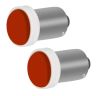 Allextreme EXBA9SR1 BA9S LED Parking Light Super Bright 5 SMD Car Interior License Plate Wedge Dome Trunk Dashboard Bulb for Car Bike and Motorcycle (5W, Red, 2 PCS)