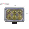 Allextreme EX6FO2P 6 LED Fog Light Bar Waterproof High Beam Off Road Driving Work Lamp for Motorcycle and Cars (18W, White Light, 2 PCS)