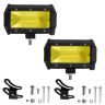 Allextreme EX24FY2 5 Inch CREE Fog Light 24 LED Cube Waterproof Flood Lamp for Cars Truck SUV and Motorcycle (72W, Yellow Light, 2 PCS)
